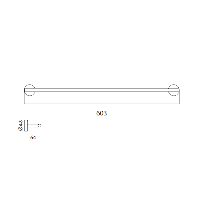 QuadroDesign Полотенцедержатель, цвет: Brushed Stainless Steel