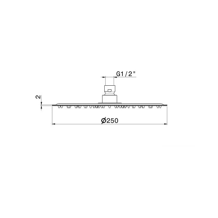 Kerama Marazzi Eterna Верхний душ 25см., настенный/потолочный, тропический душ, цвет: нержавеющая сталь