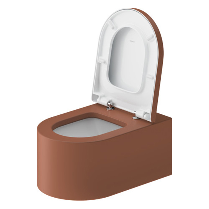 Duravit Millio Унитаз подвесной, 37х57см, декор "Smooth", крепление в компл., цвет: матовая корица