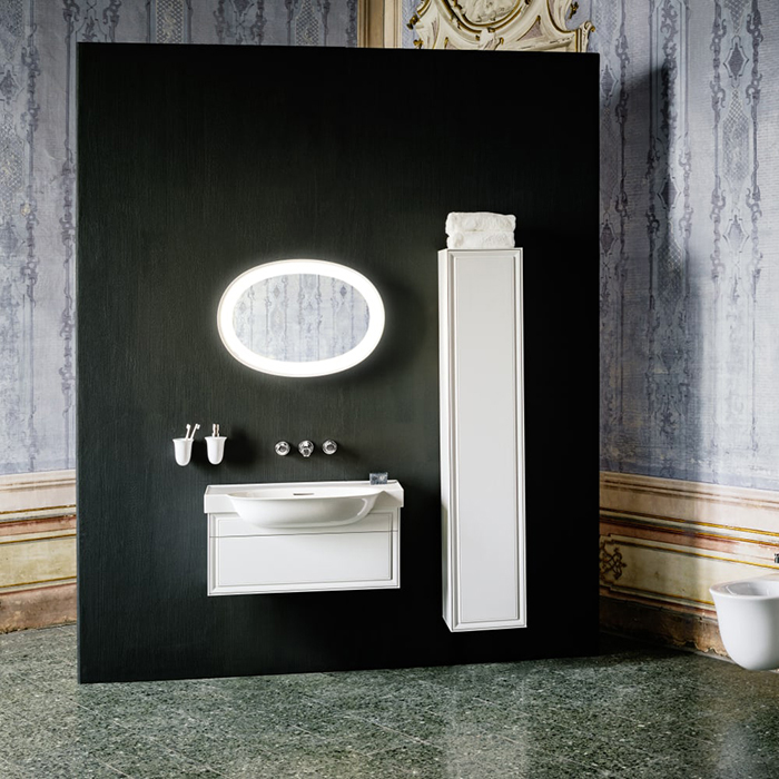Laufen New Classic Раковина накладная 80х48х7.5см, с 3 отв., без перелива, цвет: белый