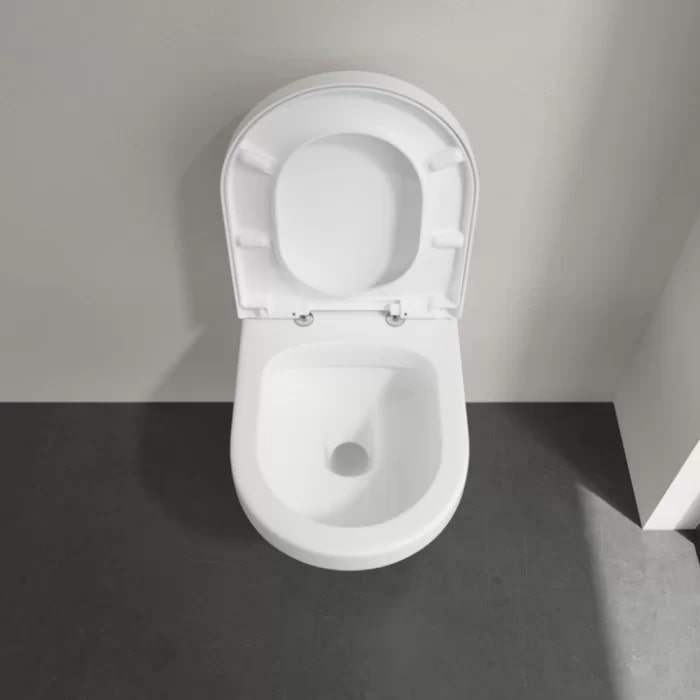 Villeroy&Boch Architectura Унитаз 37х53х33см, подвесной, безободковый, в комплекте сиденье c микролифтом, цвет: альпийский белый