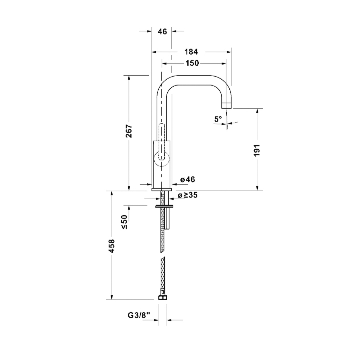 Duravit Balcoon Смеситель для раковины, 1 отв., Fresh Start и Minus Flow, цвет: хром