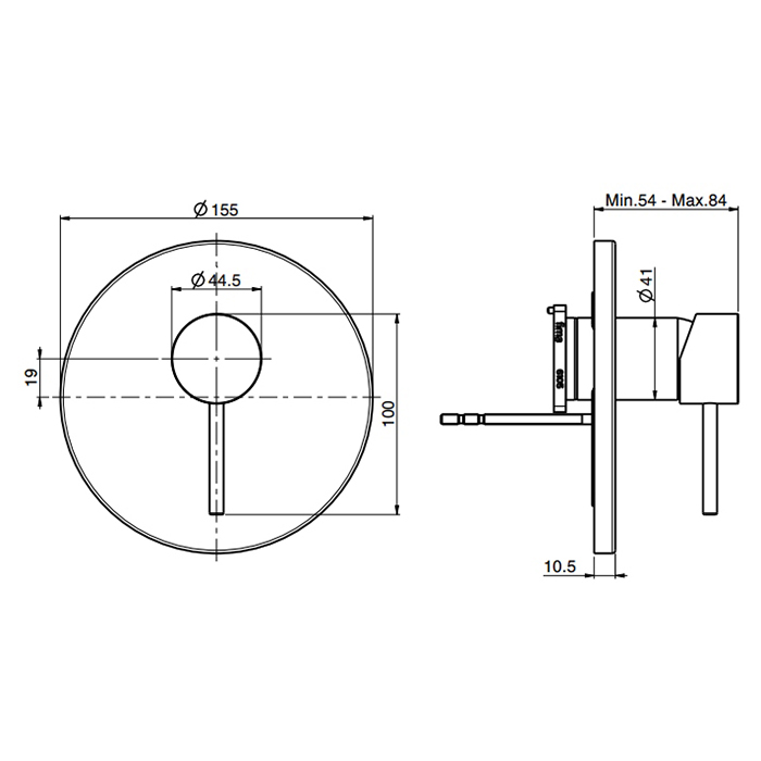 Fima Carlo Frattini Spillo Up Смеситель для душа, встраиваемый, цвет: золото