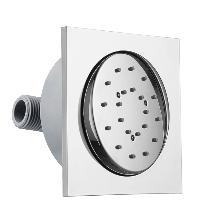 Bossini Cubic Reg Форсунка для душа 10х10см, настенная, поворотная, цвет: хром