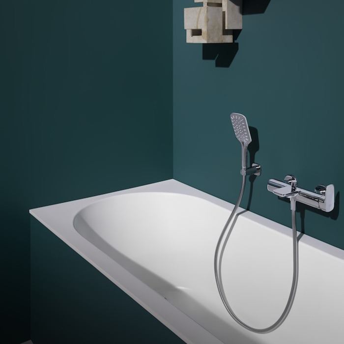 Laufen Cityplus Смеситель для ванны/душа, настенный, с ручным душем MyCity100 и шлангом 150см, цвет: хром