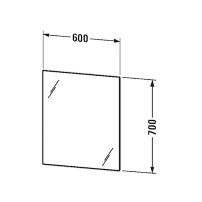 Duravit LM Зеркало с подсветкой, 60x70x3.3см, версия best, IP44, LED 4000K A+, подогрев
