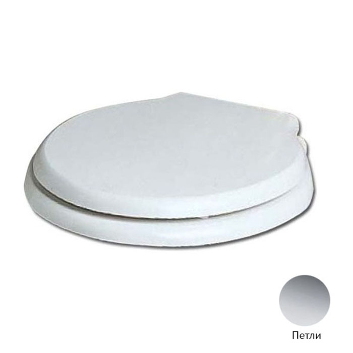 Сиденье для унитаза Azzurra Jubilaeum, микролифт, цвет: Bianco lucido/хром
