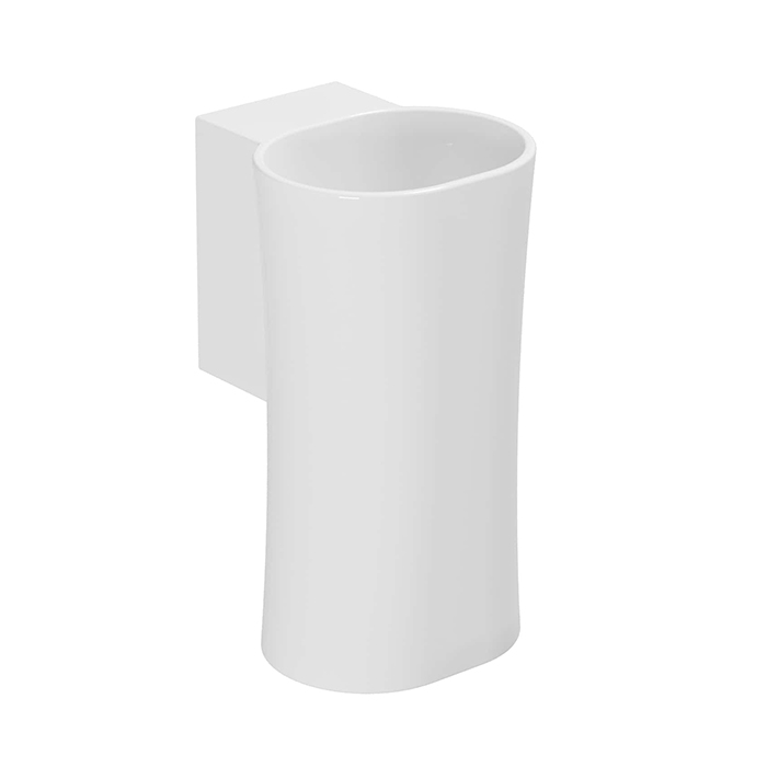 Раковина подвесная Azzurra Nativo 35x37x62 см, без отв., с креплением, цвет: Bianco lucido