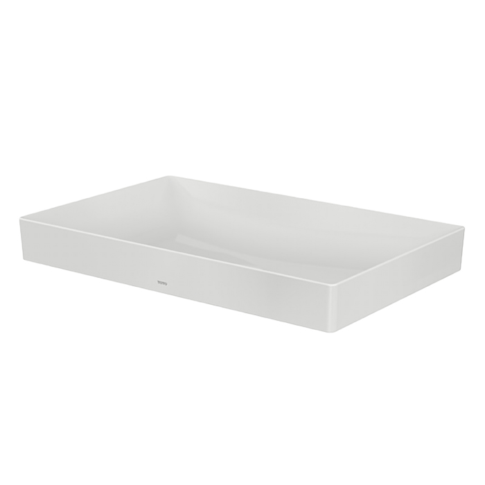 TOTO TR Lavatory Раковина 60x38x13.7 см, без отв., полувстраиваемая, с переливом, CeFiONtect, LinearCeram, цвет: белый