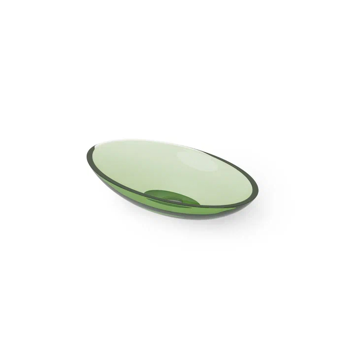 Dea Design Washbasins Раковина 60х35х10.5см, накладная, без отв., Glasstech, прозрачная смола, цвет: Emerald R3