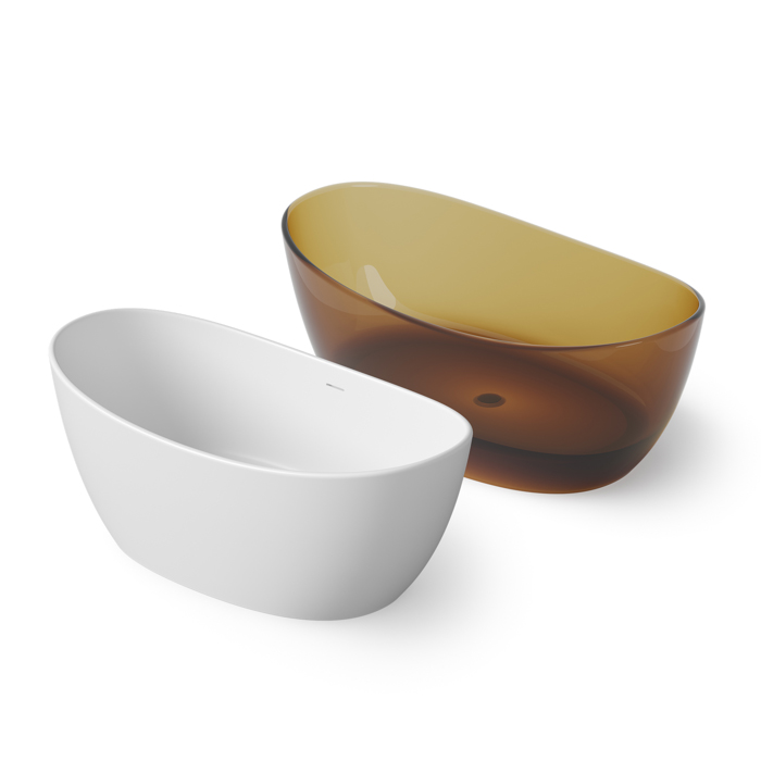 Dea Design Elegant Ванна 163x85x64см, отдельностоящая, Solid Surface, цвет: White №18