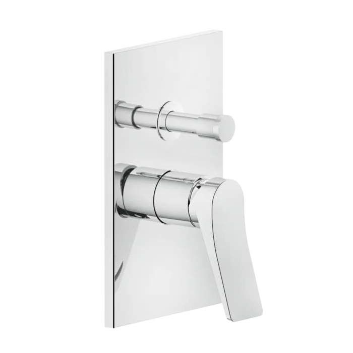 Встраиваемый смеситель для душа Gessi Rilievo на 2 источника с автоматическим переключателем, внешняя часть, цвет: хром