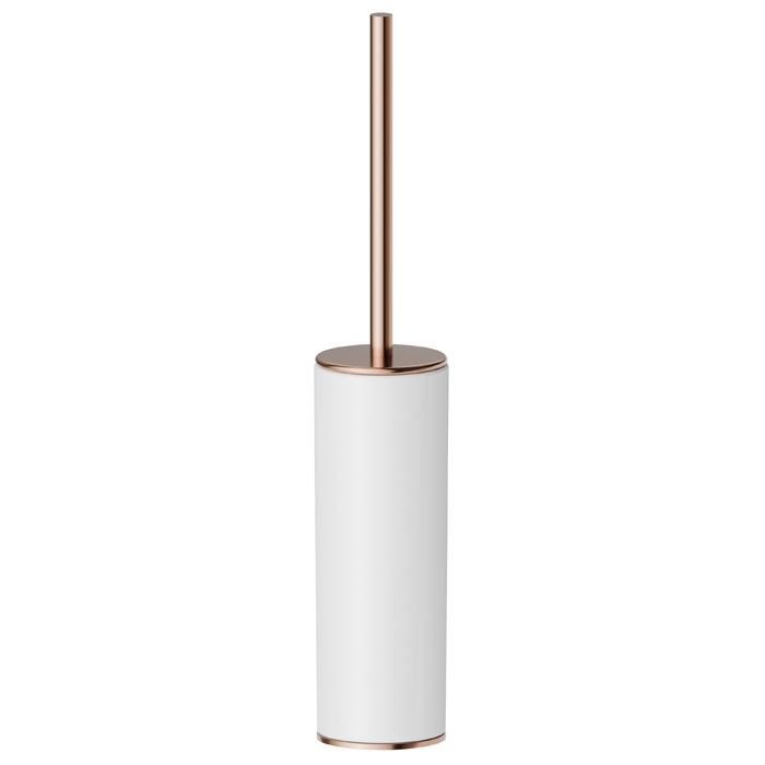 Туалетный ерш Newform Accessori tondi, напольный, белая керамика, цвет: PVD copper bronze