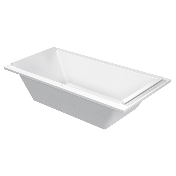 Ванна акриловая прямоугольный вариант встраиваемая Duravit STARCK, 200x100х46см, с 2 наклонами для спины, цвет: белый