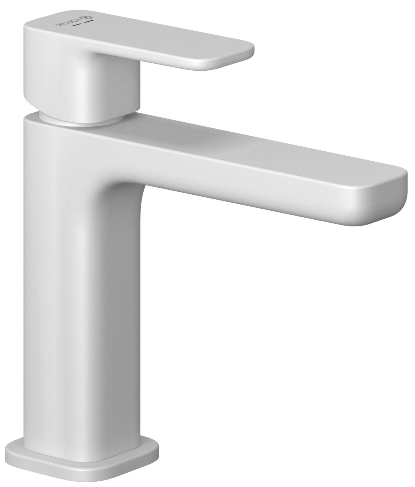 Смеситель для раковины Kludi Renon, 110 мм, Push-Open, 5 л/мин, белый мат — 422885375