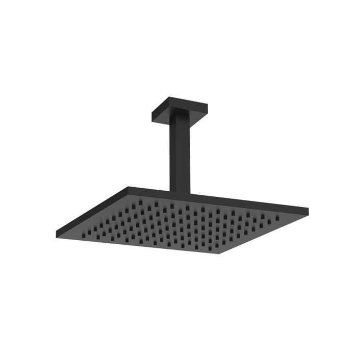 Верхний душ Gessi Emporio shower 20х20см, потолочный, поворотная с шарниром, с защитой от известкового налёта, цвет: Black XL