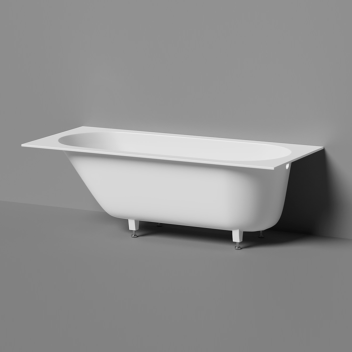 LOFO by Salini Ванна встраиваемая 180х80см, овальная чаша, материал: Solid Surface, цвет: белый матовый