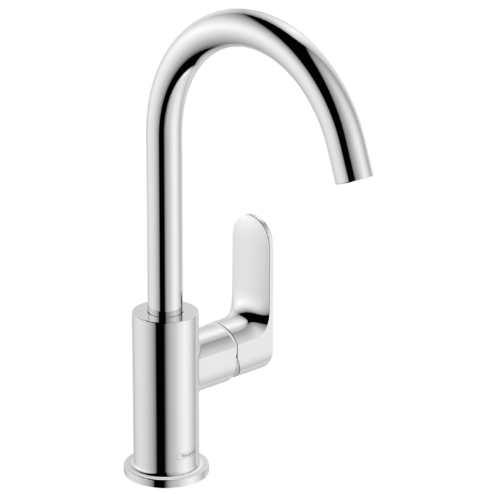Смеситель для раковины Hansgrohe Rebris S, 1 отв., с донным клапаном, с поворотным изливом, цвет: хром
