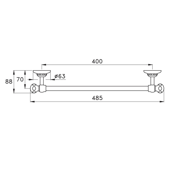 Полотенцедержатель подвесной Stella Italica 40 см 602/40 цвет: хром