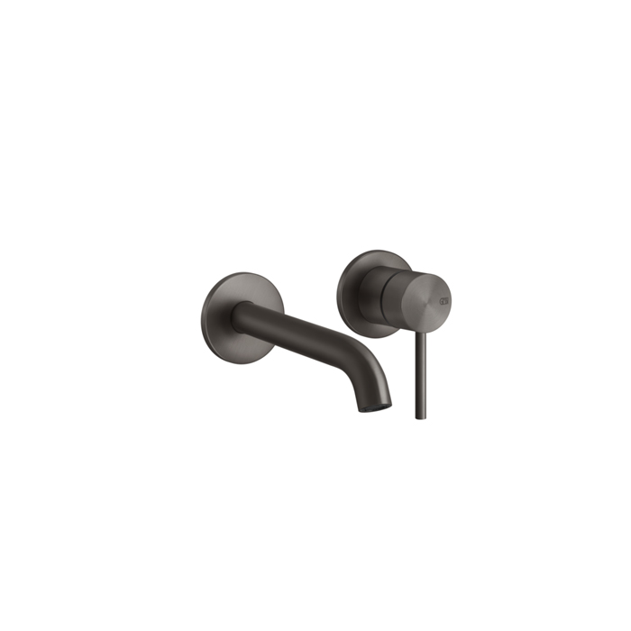 Встраиваемый смеситель с изливом Gessi 316 146-116мм, внешняя часть, цвет: brushed black metal pvd