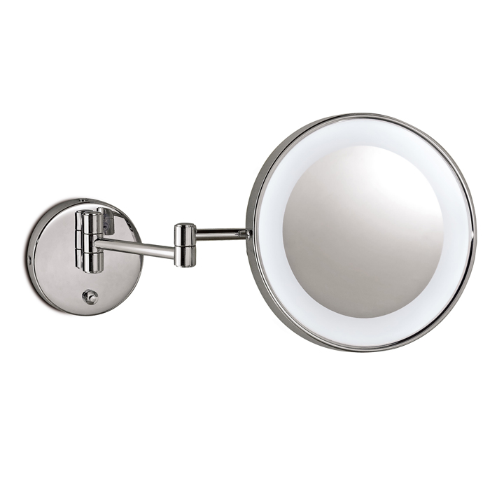 Косметическое настенное зеркало 3SC Specchi Ingranditori с LED-подсветкой, цвет: хром