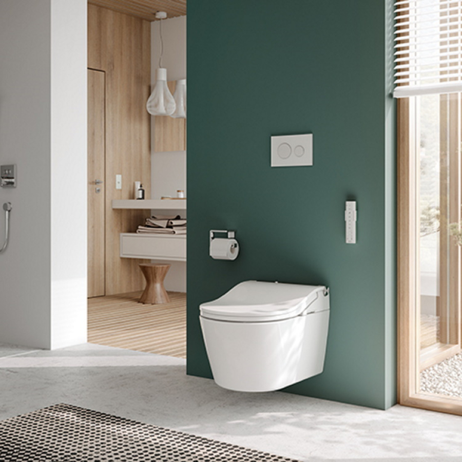 Сиденье Toto Washlet RWс дистанционным управлением с функцией EWATER+, для унитаза RP CW542EY, 391 × 579 × 108 мм, цвет: белый