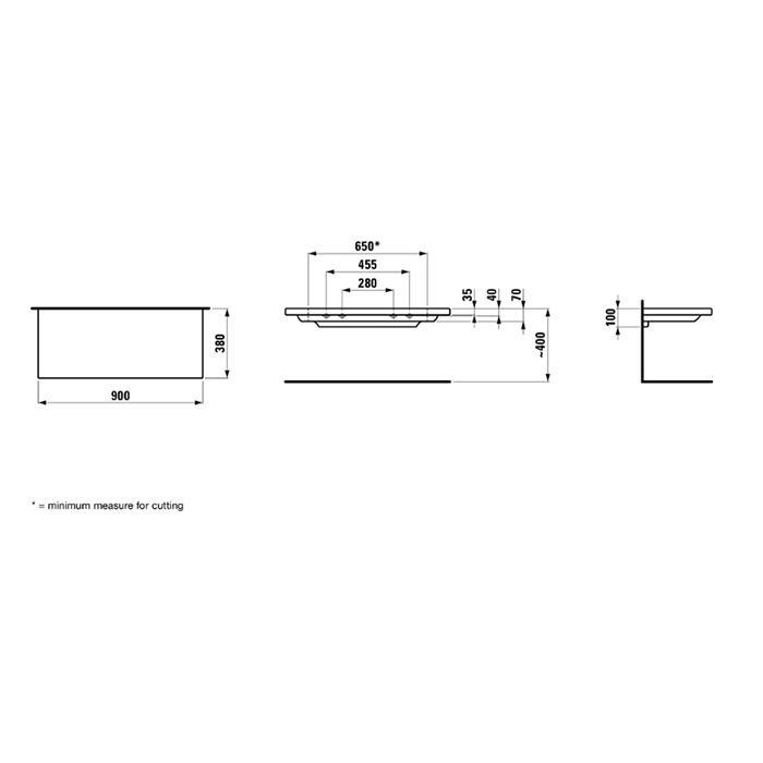 Полочка Laufen Living Square 90х38x3.5см, подвесная, керамическая, цвет: белый