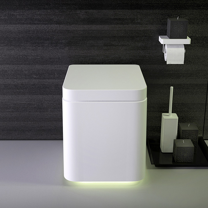 KNIEF Shine Унитаз напольный БЕЗОБОДКОВЫЙ 58х39х41 см, с сиденьем белым микролифт, цвет: белый матовый