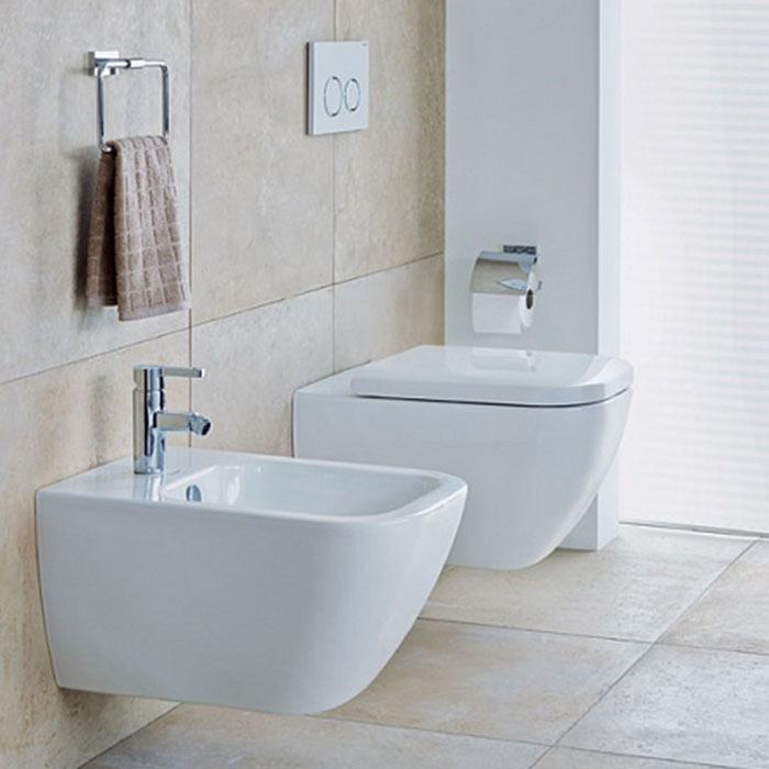 Duravit Happy D.2 Унитаз подвесной 36.5х54см, с вертикальным смывом, вкл. крепление Durafix, с покрытием WonderGliss, цвет: белый