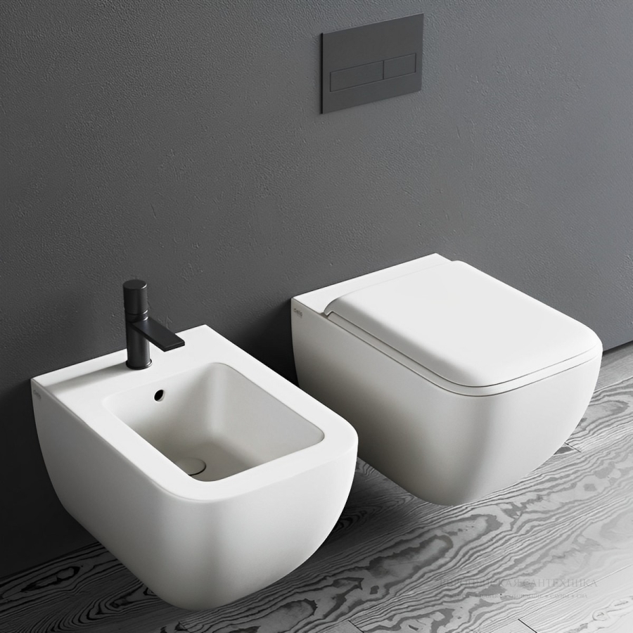 Унитаз Cielo Shui Comfort подвесной, 375 × 550 мм, Rimless без ободка, цвет: белый глянцевый
