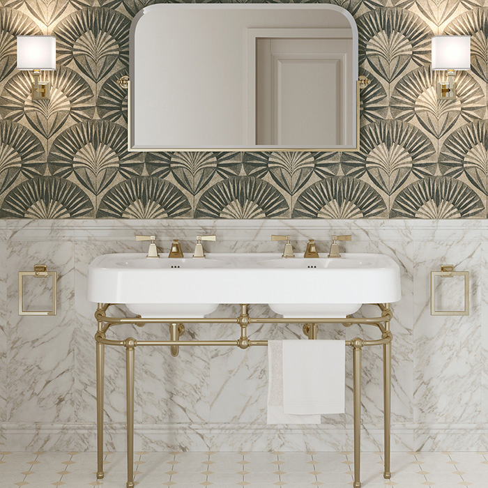 Devon&Devon Gatsby 2 Зеркало 110х65см, подвесное, поворотное, цвет: светлое золото