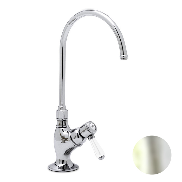 Смеситель для раковины Nicolazzi Cucina на 1 отверстие, цвет: никель полированный, ручка Mini P. M. Blanc