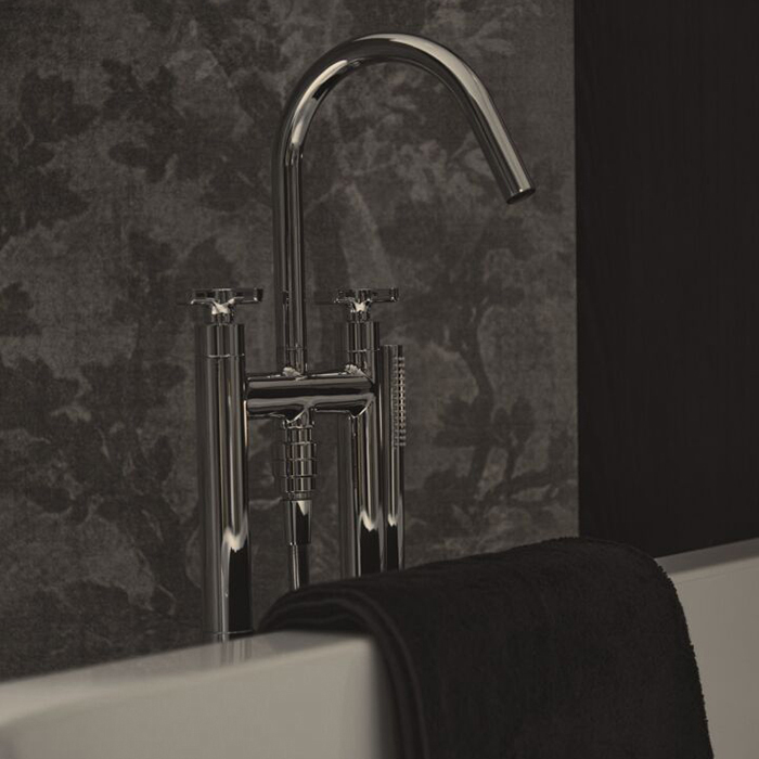 Ideal Standard Joy Neo Смеситель для ванны, напольный, с душевым набором, шлангом IDEALFLEX® 125см, цвет: хром