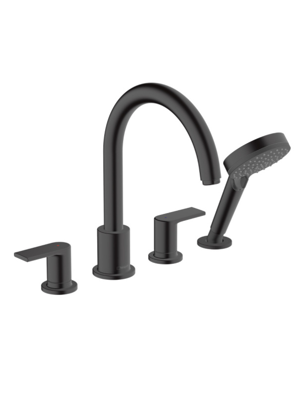 Смеситель для ванны Hansgrohe Vernis Shape на борт ванны, на 4 отв., кер. 90° (внешняя монтажная часть) — 71459670