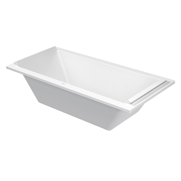 Ванна акриловая прямоугольный вариант Duravit STARCK 190x90см, встраиваемая или с панелями, с 2 наклонами для спины, цвет: белый
