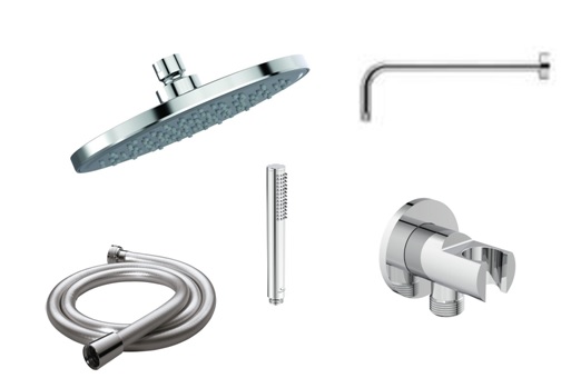 Душевой комплект Ideal Standard Idealrain Набор для комплетации душа 5 в 1 (BD140AA+B9445AA+BC807AA+BC774AA+BE175AA) — BD389AA