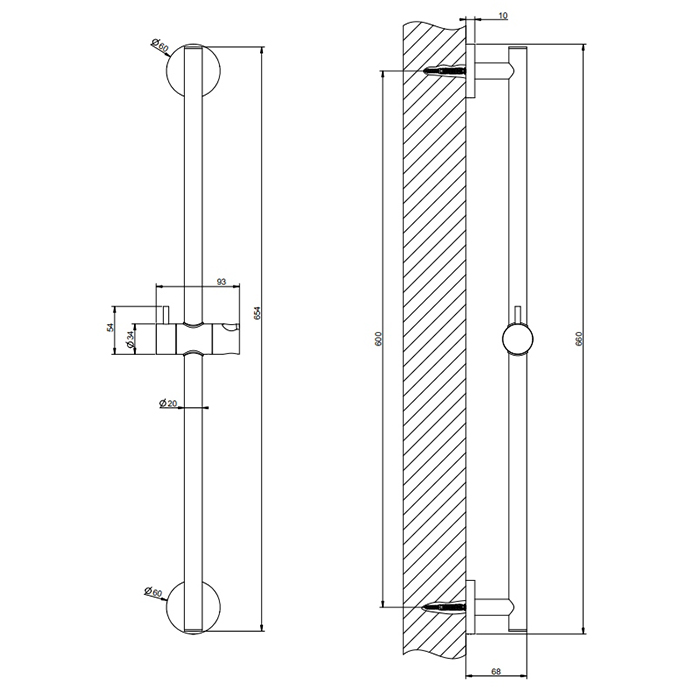 Gessi Emporio shower Штанга для душа, цвет: хром