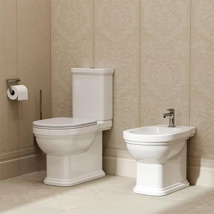 Kerama Marazzi Pompei Биде напольное, с 1 отв., цвет: белое глянцевое
