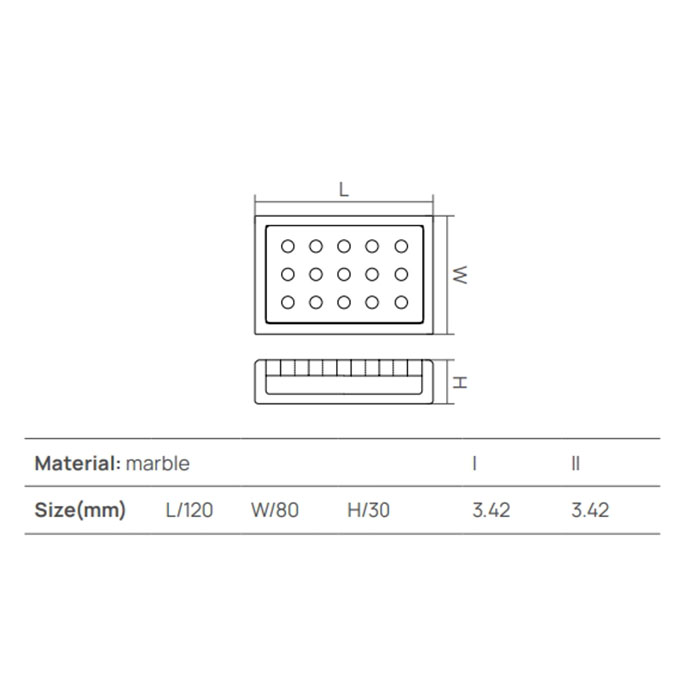 Dea Design Marble Мыльница настольная, 8х3хh13см, из мрамора, цвет: Statuario White