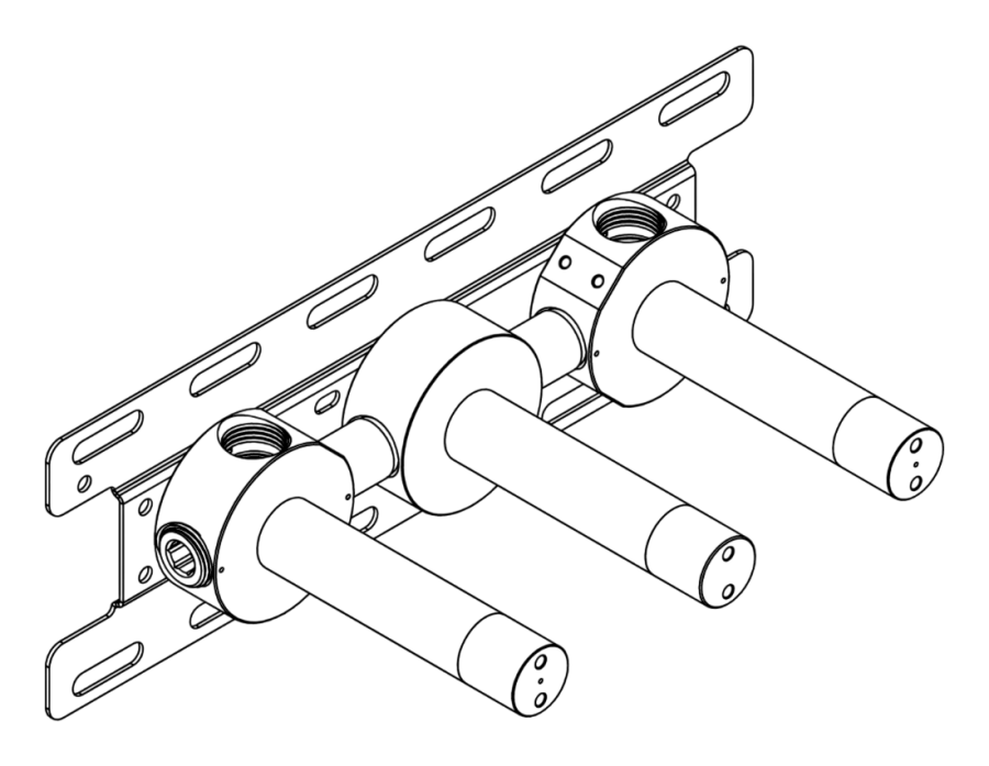 Скрытая часть CEA Design Sixty, для встраиваемого настенного смесителя на 3 отверстия