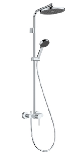Душевая система Hansgrohe Activera S Showerpipe 240 1jet EcoSmart с однорычажным смесителем Var — 28875000