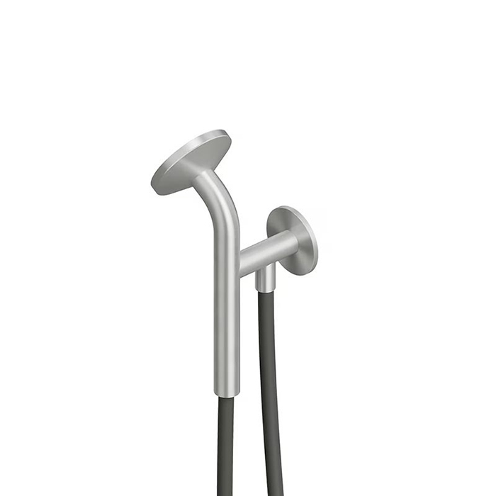 QuadroDesign Душевой гарнитур, настенный, цвет: Brushed Stainless Steel