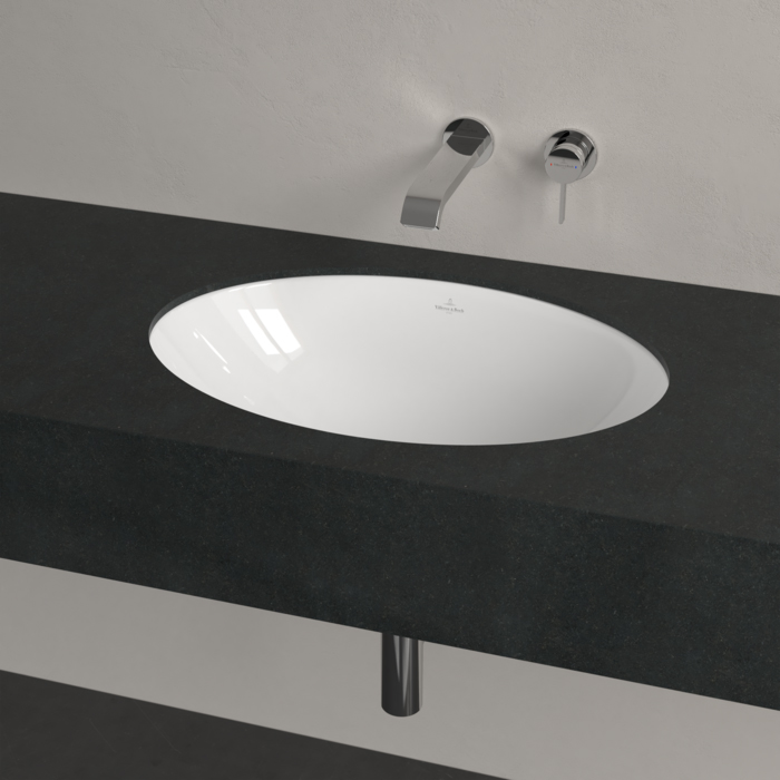 Раковина Villeroy&Boch Loop&Friends встраиваемая 56х38х22см, без отв., с переливом, цвет: альпийский белый