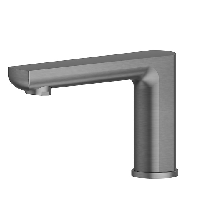 Излив для ванны Newform Haka, на борт ванны, цвет: PVD brushed gun metal