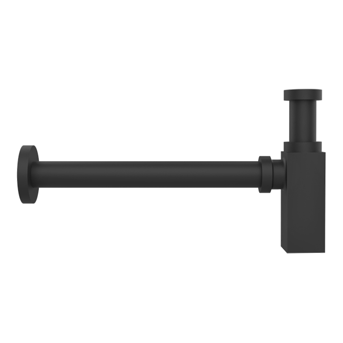 Сифон для раковины Gessi Eleganza, квадратный, под донный клапан, цвет: Black XL