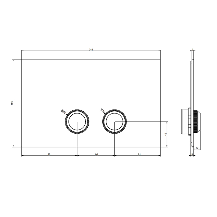 Gessi Venti20 Клавиша смыва для унитаза двойная, для инсталляций Geberit Sigma8 и Sigma12, цвет: Nickel PVD
