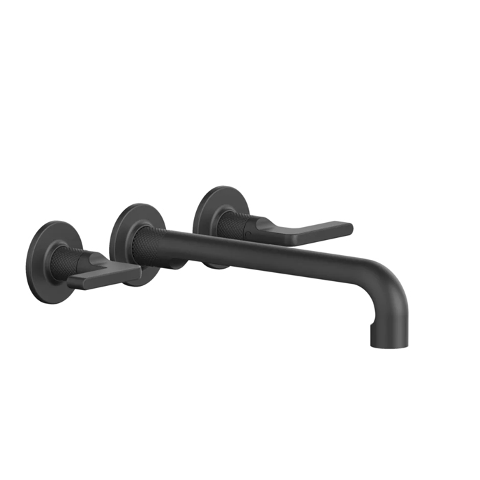 Встраиваемый смеситель для раковины Gessi Inciso- на 3 отверстия с изливом, без донного клапана. внешняя часть, цвет: black XL
