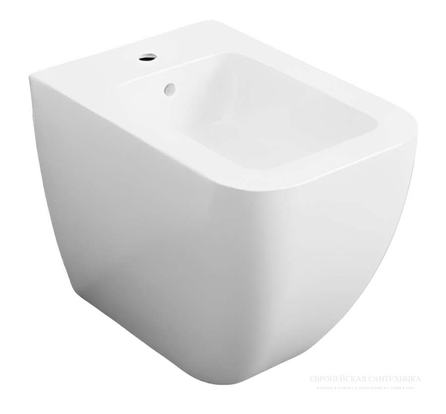 Биде Cielo Shui Comfort напольное, 550 × 380 мм, с 1 отверстием для смесителя, цвет: белый глянцевый