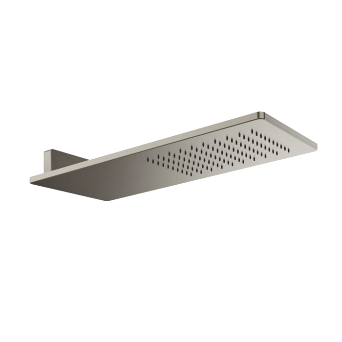 Верхний душ Gessi Rettangolo 550х200 мм, для настенного крепления, цвет: Steel Brushed