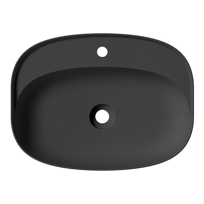 Alice Form Oval Раковина 60x45х12см, накладная, 1 отв., цвет: чёрный матовый